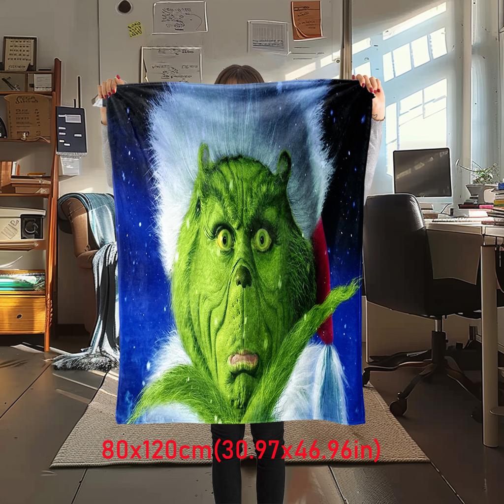 Christmas Gift Comedy Movie How the Grinch Stole Christmas blanket home warming, four season bed decoration sofa cover flannel throwing blanket K6