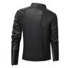 2026 Spring Leather Jacket Men Stand Collar Slim Pu Leather Jacket Fashion Motorcycle Causal Coat Mens Moto Biker Leather Coat