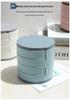 Rotating Multi-layer Jewelry Box with Mirror - Exquisite Storage for Earrings and Necklaces, Dustproof Design