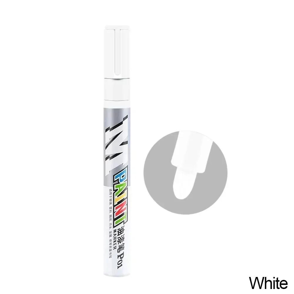 Car Paint Scratches Repair Brush Pen Waterproof Water Paint Marker Pen Car Tire Tread Care Automotive  Black White Red Silver