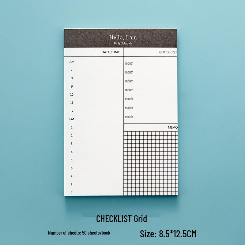 

Минималистичный блок для заметок - Отрывной ежедневник для офиса, студента или планов по управлению временем