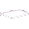 VidaXL Dessus de table bord vivant 50x40x2,5 cm bois de manguier brut, dessus de table en bois, dessus de table d'appoint, 370655