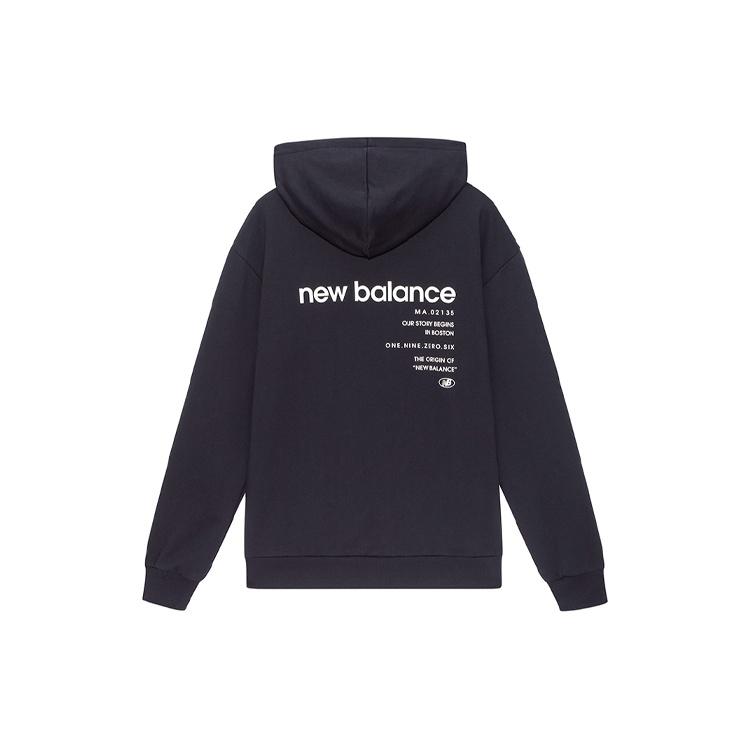 New Balance Logo Printing Sports Loose Couple Style Black Unisex 5CB43313-BK S
