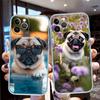 LO27 Niedliche Mops Hund Handyhülle für LG K22 K30 K40 K40S K41 K42 K50 K50S K51 K51S K52 K61 K62 K71 K92 Q60 Q61 V40 V50 V60