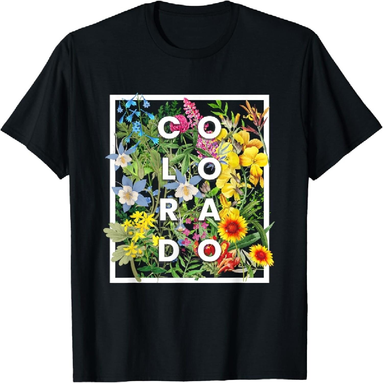 

Flowers of Colorado Word Art - Coloradan Pride T-Shirt XXXXXL різнокольоровий