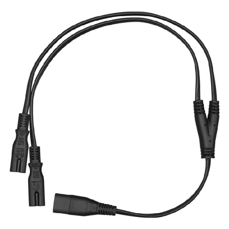 One Input Two Output Cable for Desk Power Use, 60cm/23.62inch Splitter Cable for Close Home Office Wiring Tasks with Small Electronics