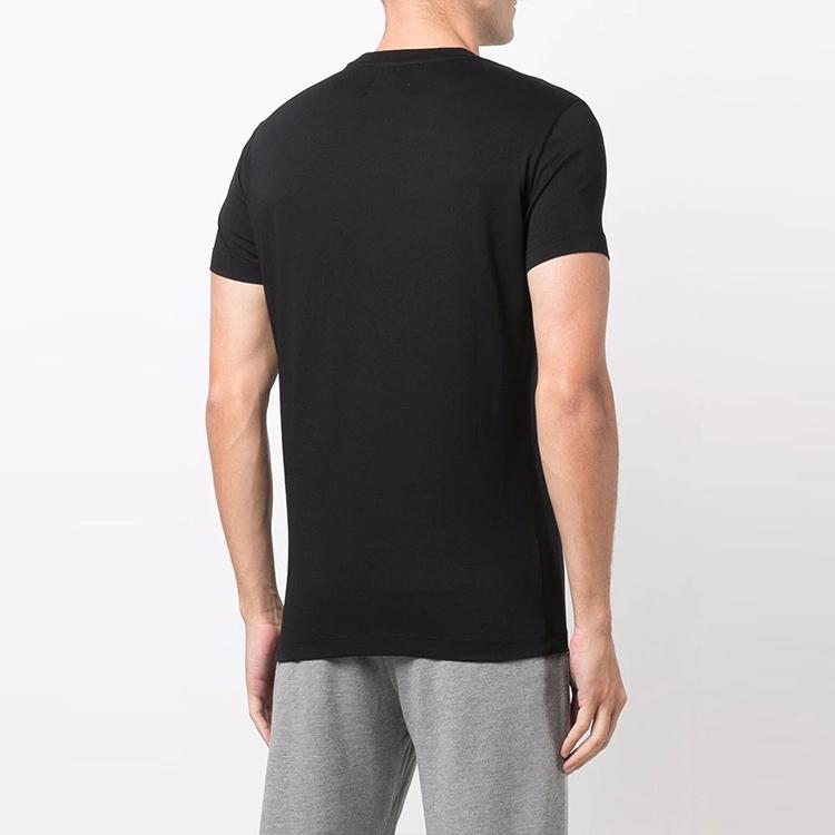 Emporio Armani FW21 Logo Appliqué Casual Short Sleeve T-Shirt Men Tops Black 8N1TQ61JRGZ0999