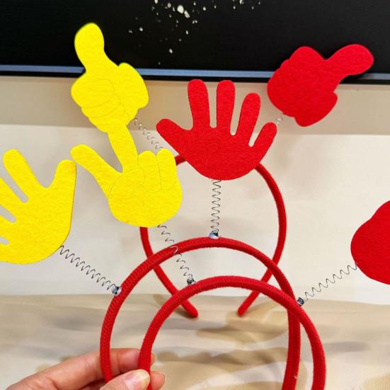 Kids Headband Non-Slip Base Stable Fit Spring Design Mark Flower Hand Decor Hair Hoop