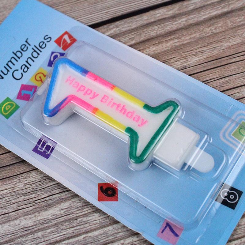 Large Number Candle 0-9 Children's 100th Birthday Candle Creative Cake Candle Colorful Candle