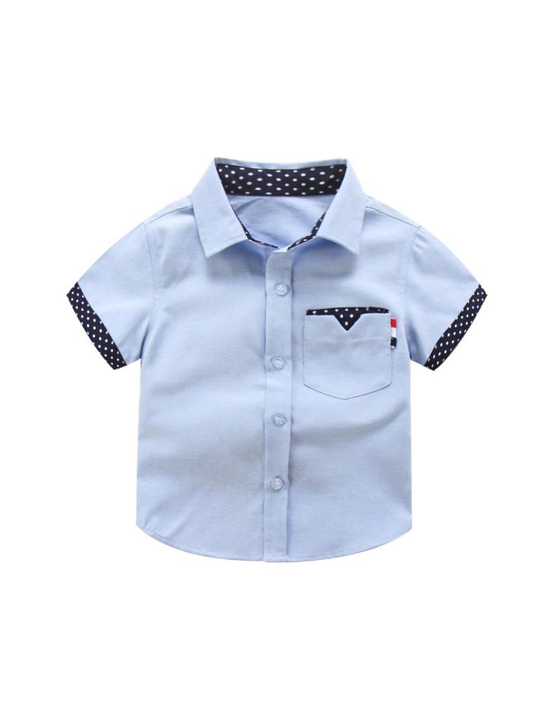 Trendy Boys' Summer Short-Sleeved Casual Shirt for Children