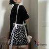 Ribbon Lace Eco Bag/Flower Pattern Bag/Tote Bag