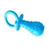 Pet Puppy Dog Soft Rubber Bone Dot Squeaky Molar Cleaning Training Chew Toy