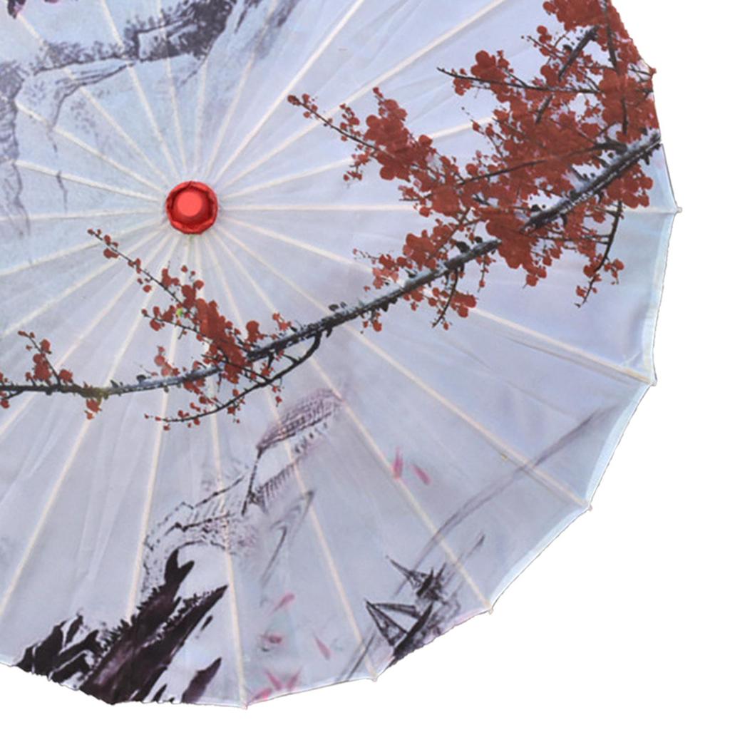 Silk Cloth Women Classical Dance Umbrella Rainproof Paper Parasol for Bridal