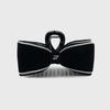 Line Velvet Ribbon Hair Clip JP-25-159CC
