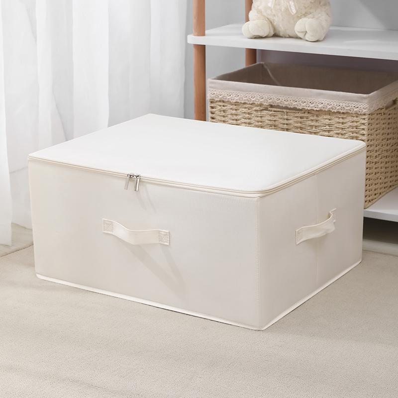Ящик для хранения одежды из моющейся ткани. Складной органайзер на молнии. Пылезащитный ящик для хранения одеял. S:38*26*15cm-15L белый