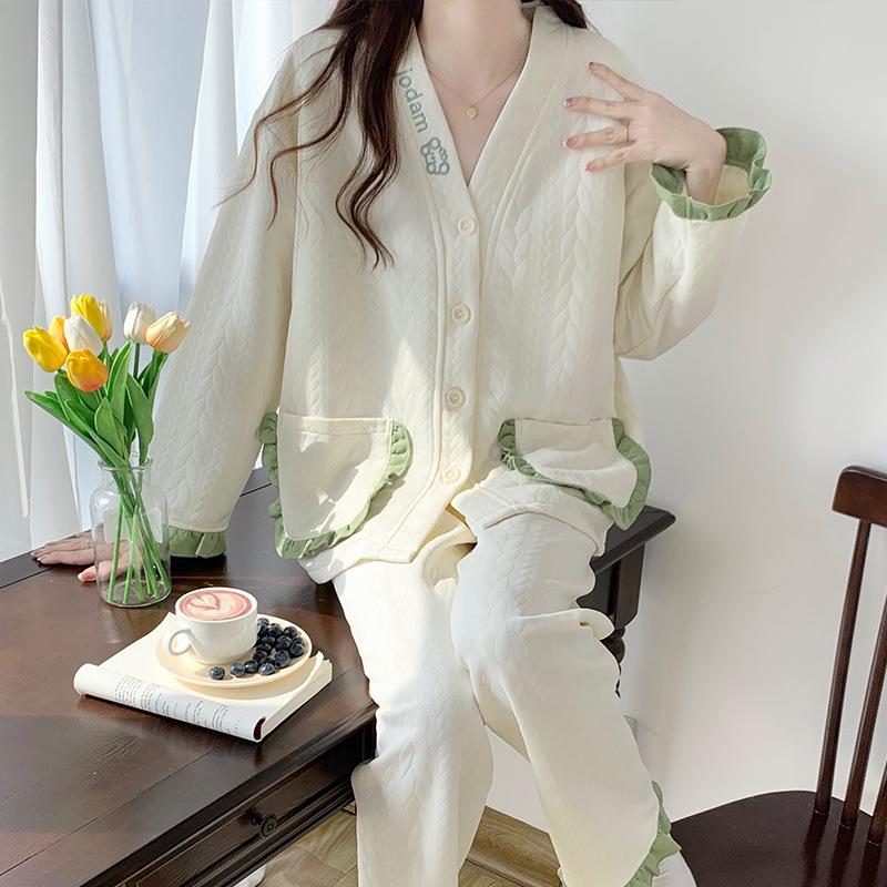 

Многослойная пижама из воздушного хлопка для беременных на осень/зиму - Домашняя одежда для кормления и послеродового периода Bulk Price