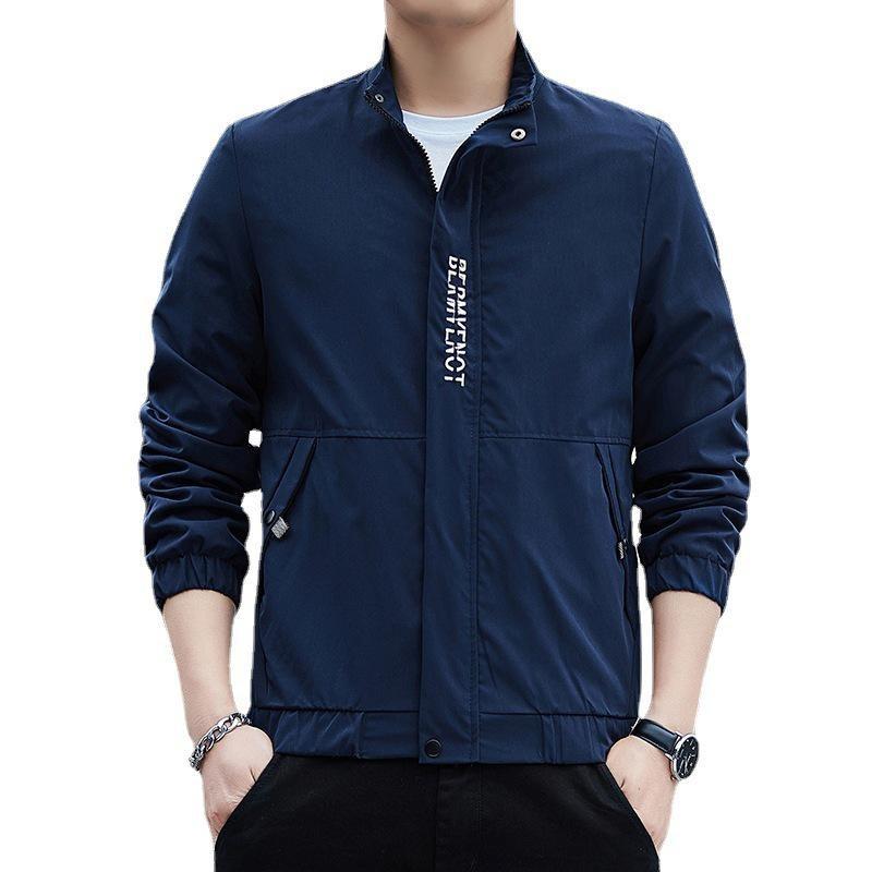 2026 Men's Spring/Fall Workwear Jacket: Korean-Style, Thin, Loose-Fit, Casual Baseball Jacket for Sports