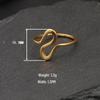 Gold-Plated Wave Design Index Finger Ring for Women - Luxury Fashion Statement Ring