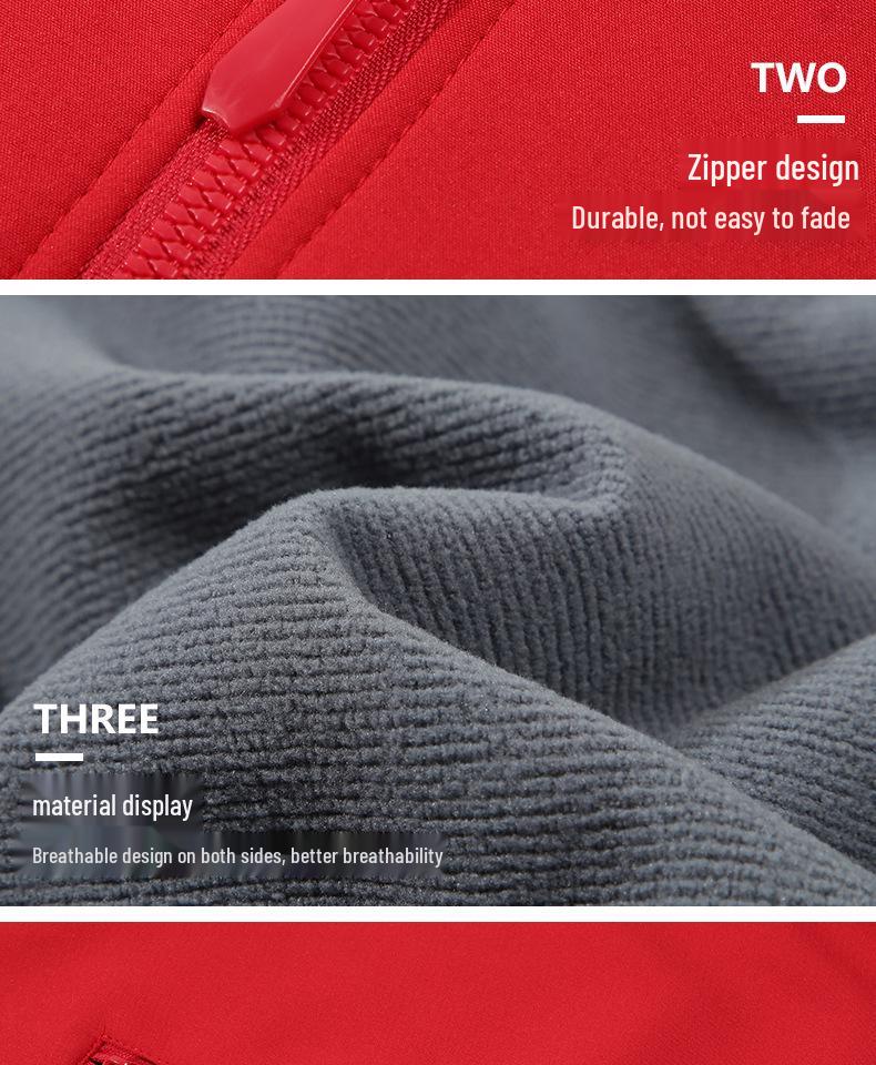 Custom Logo Windproof Softshell Jacket for Autumn/Winter - Warm Workwear for Groups & Couples