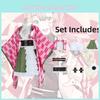 Kanroji Slayer Demon Mitsuri Clothing Cosplay Anime Party Costume Suit Perform