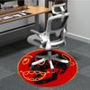 1pc Skull, Red Circle Carpet, Round Non Slip Durable Large Size Office Carpet, Suitable for Office