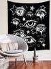 Goth Abstract Star Eyes Printed Tapestry 1PC Polyester Wall Hanging, Aesthetic Wall Decor for Living Room Bedroom, Multi-purpose