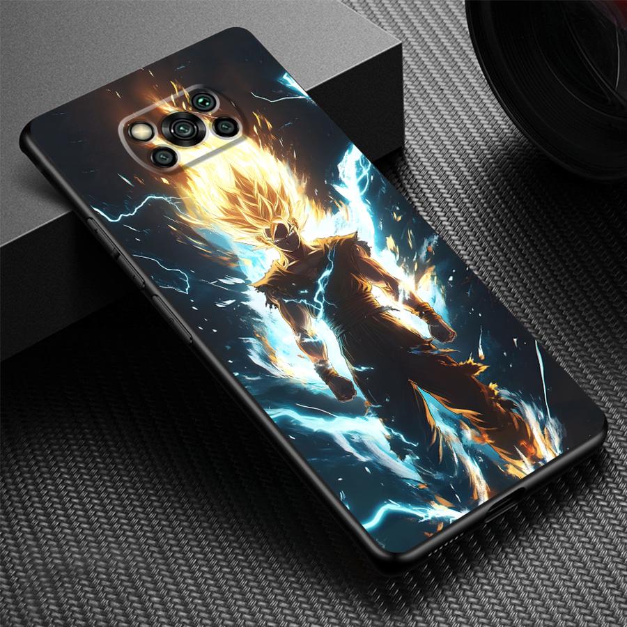 

Black Soft Phone Cover Case for Xiaomi Poco C51 C61 X3 NFC C40 C50 M3 M4 Pro C75 X7 C71 X5 X4 Pro M5s M7 F3 F7 Dragon Ball Poco M3 Pro