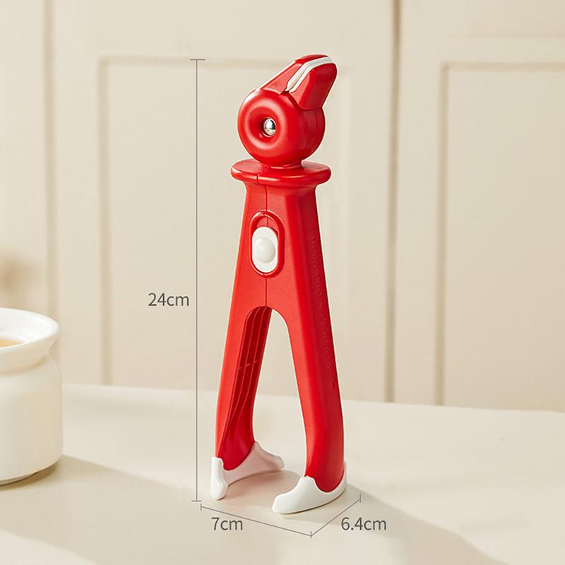 2In1 Anti-Scald Clip Anti-Scald Design Ergonomic Handle Pot Holder Clip Thickened Heat Resistant Silicone+Stainless Steel Clip красный