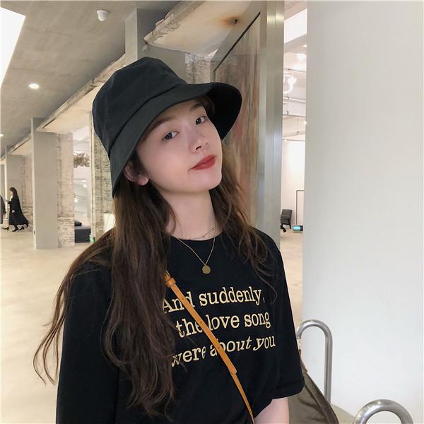 

10,000 years classic solid color versatile fisherman hat spring and summer casual big brim basin hat tide shading sun protection M（56-58cm）