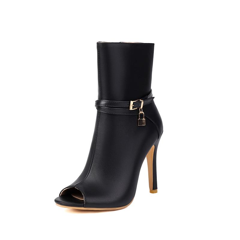Women's high-heeled cool boots, sexy European and American style spring and summer new thin-heeled large-size fish mouth shoes