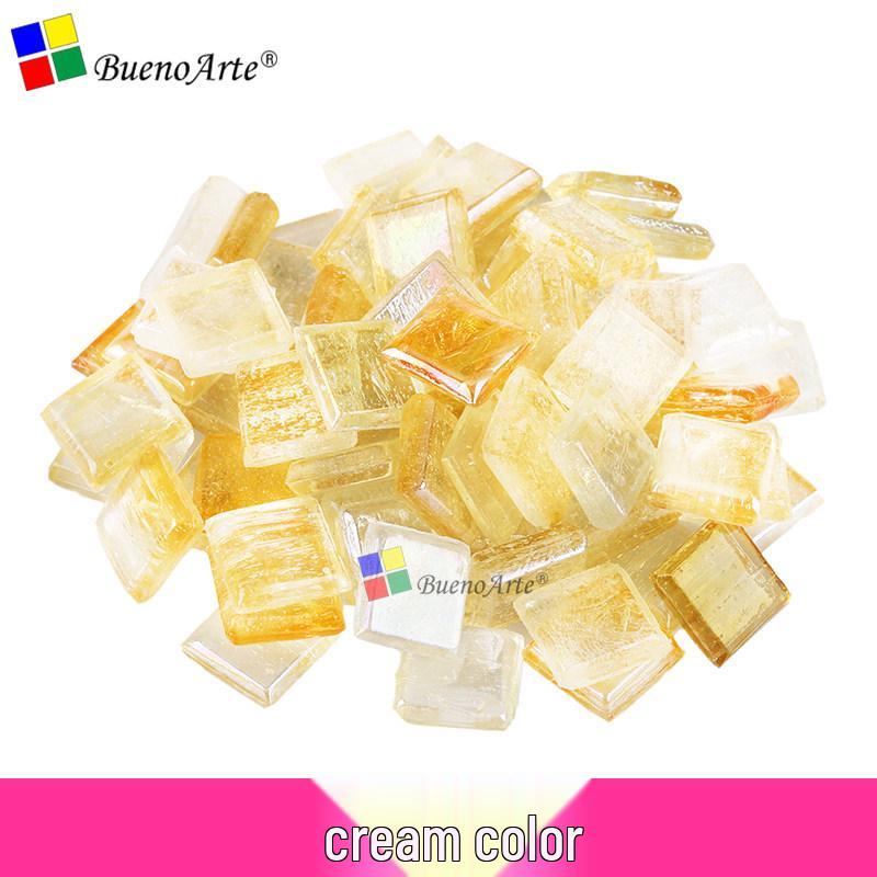 260 Stück 1 cm Transparente Eisjade Mosaik Glasperlen für DIY Kerzenhalter Basteln