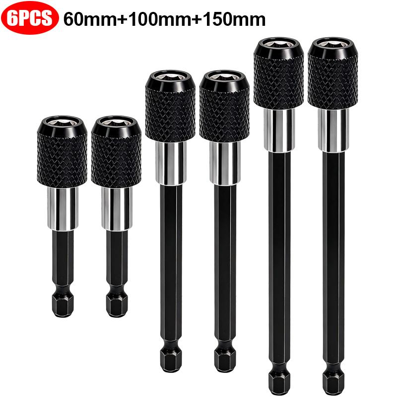 1/4” Hex Shank Quick Release Magnetic Drill Bits Holder Socket Screwdriver Impact Driver Drill Extension Bit Chuck Adapter Tool