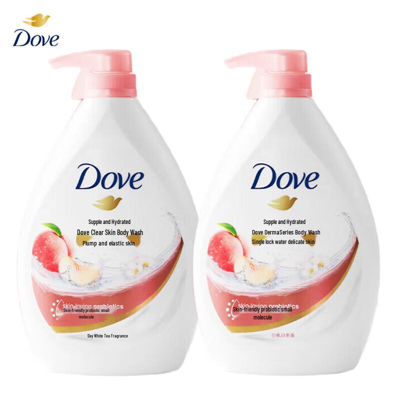 Dove Elastic & Hydrating Body Wash with White Peach & White Tea Scent
