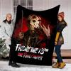 Friday the 13th Theme Printed Blanket - Perfect for Couch, Bed, Travel & Outdoor Use | Machine Washable, Cozy & Durable.