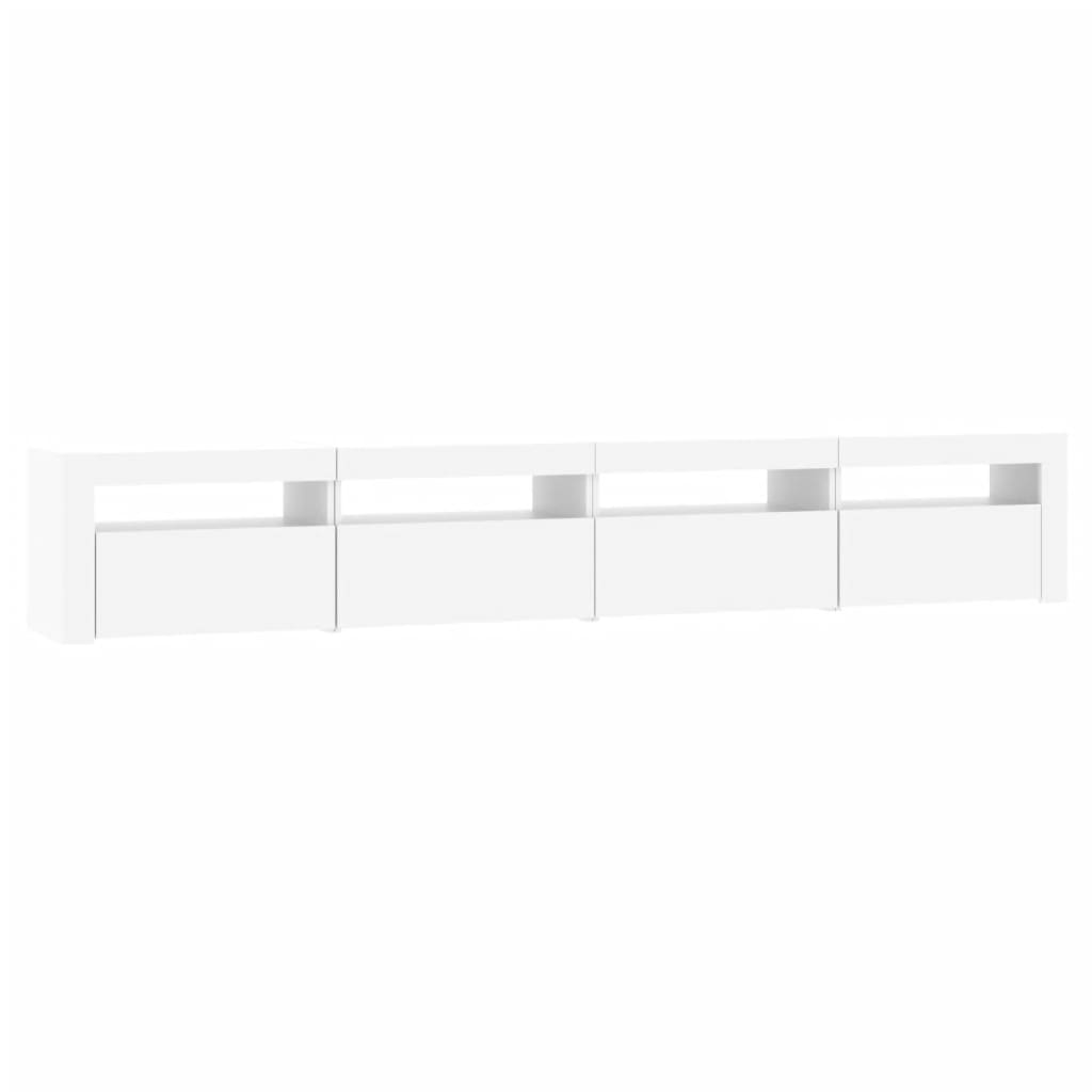 Vidaxl TV Cabinet with LED Lighting, White, 240X35X40 Cm