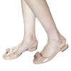 Congyuan Outer Wear Buckle Belt with the Same French One-word Bag Head Sandals Gentle Round Head Women Summer Bow High Heels Women