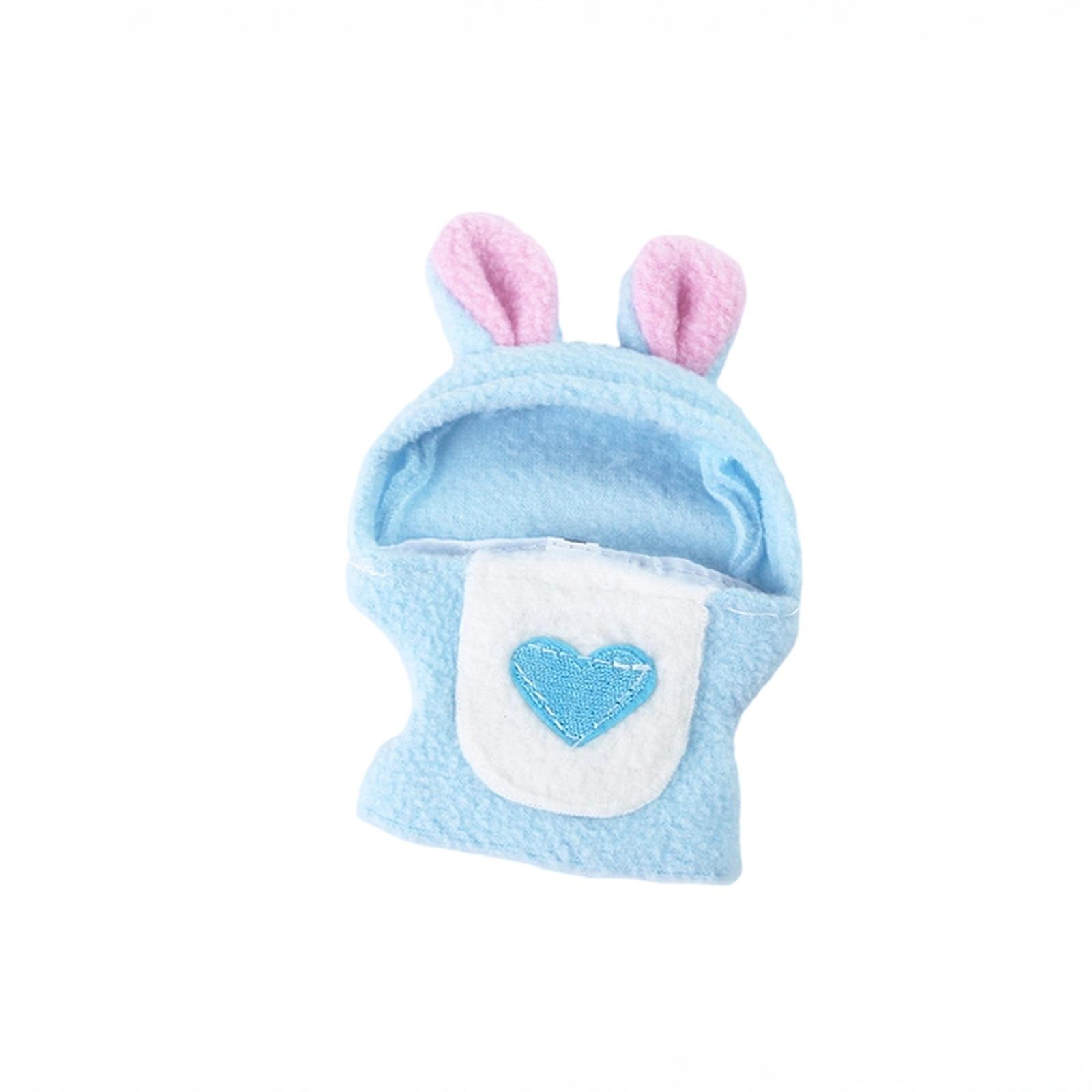 Cute Funny Elephant Costume for Parrot Bird Warm Winter Pet Bird Clothing L синий