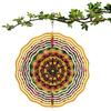 10 Inch Metal Wind Spinner Mandala Flower Design with 360 Swivel Hook for Outdoor Garden Patio Balcony Decor All Season Gift
