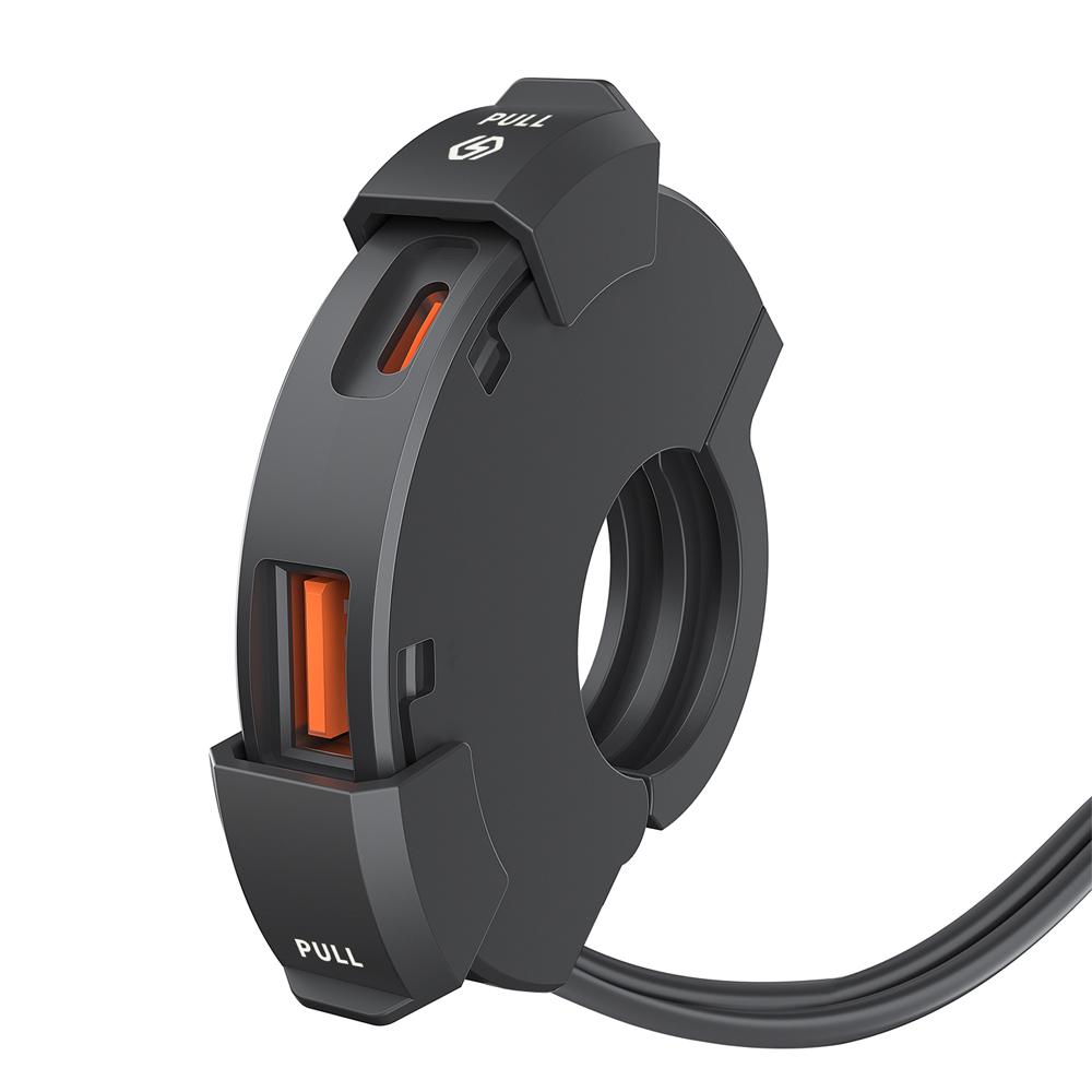 

12v Новое мотоциклетное зарядное устройство Usb для быстрого заряда, водонепроницаемая розетка с портом сотового телефона типа C, розетка для мобильных зарядных устройств, разъем для мотоцикла чёрный