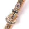 Mei Men's and Women's Leather Belts - Punk Rock Trendy Rhinestone Embellished Wide Belt