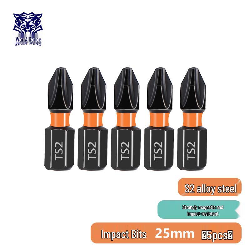 Phillips Magnetic High Hardness Extended Anti-Slip Electric Screwdriver Bit, Hex Shank, Rustproof.