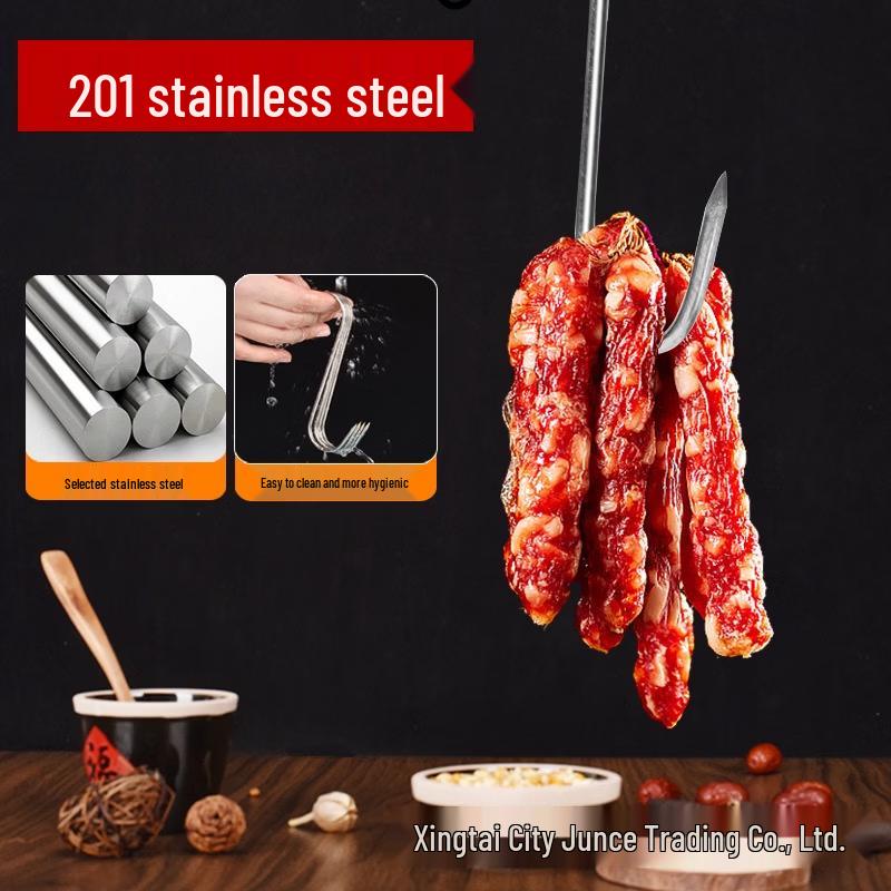 Stainless Steel S-Hook Meat Hangers for Roasting and Curing