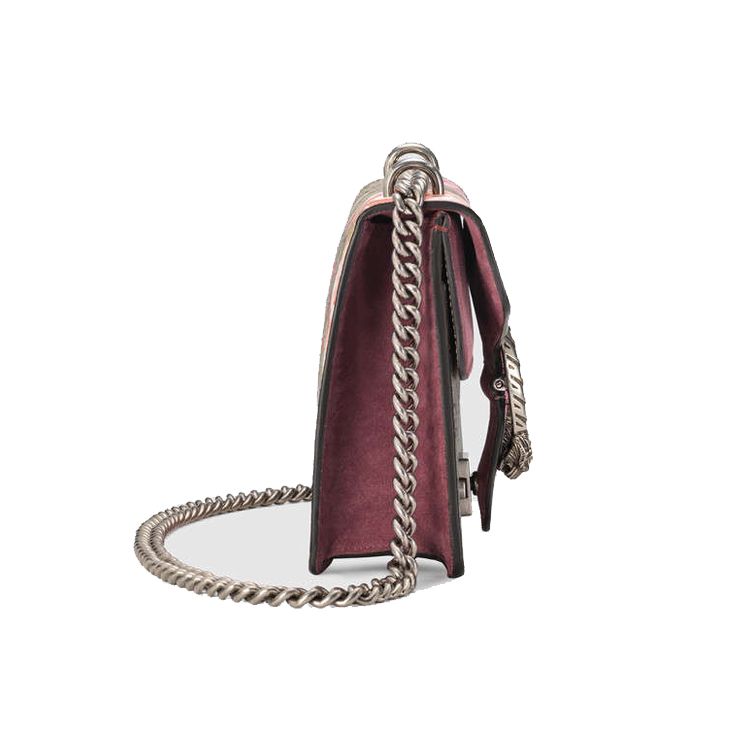 Gucci Dionysus GG Blooms Tiger Head Buckle Logo Camellia Print Chain Canvas And Leather Crossbody Bag Women bags 421970-KU23N-8693
