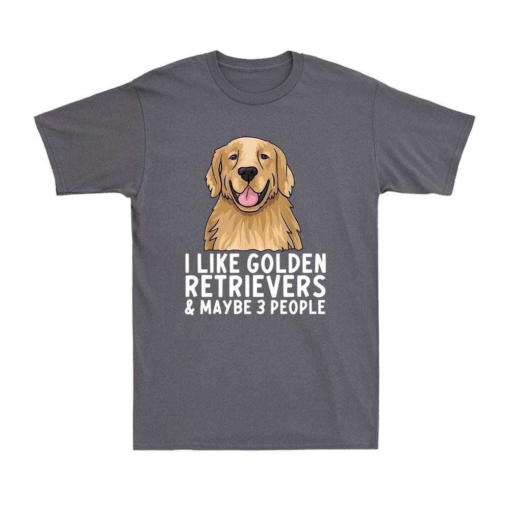 Golden Retriever Shirt Funny Dog Lover Golden Dog Novelty Unisexs Cotton Tshirt