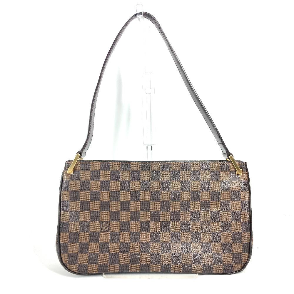 Louis Vuitton N51129 Damier Aubagne Shoulder Bag Damier Canvas Ebene Brown
