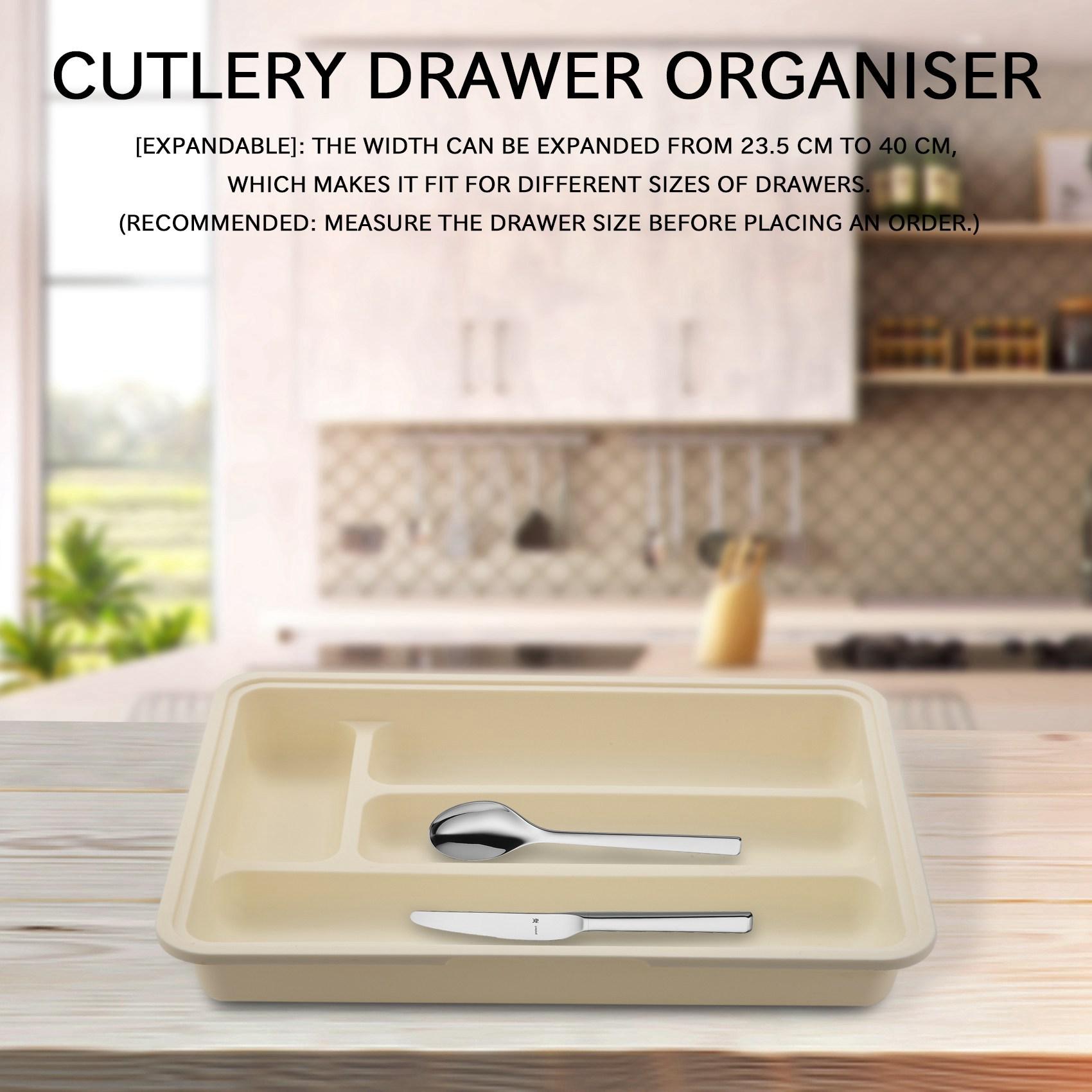 A03F-2X Cutlery Drawer Tray Expandable Adjustable Utensil Drawer For Kitchen Utensil Organizer Multi-Purpose Storage Kitchen NONE серый