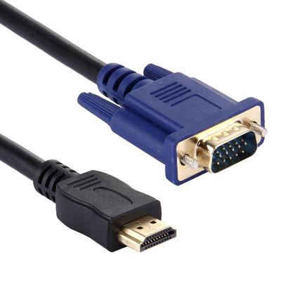 Câble Vidéo HDMI Mâle vers VGA Mâle 15 broches 1,8 m(Noir)