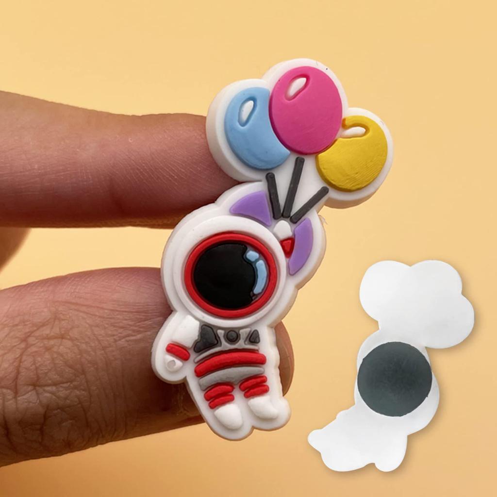 Space-Themed Astronaut and Spaceship Charm Set: Decorative Accessories for Kids