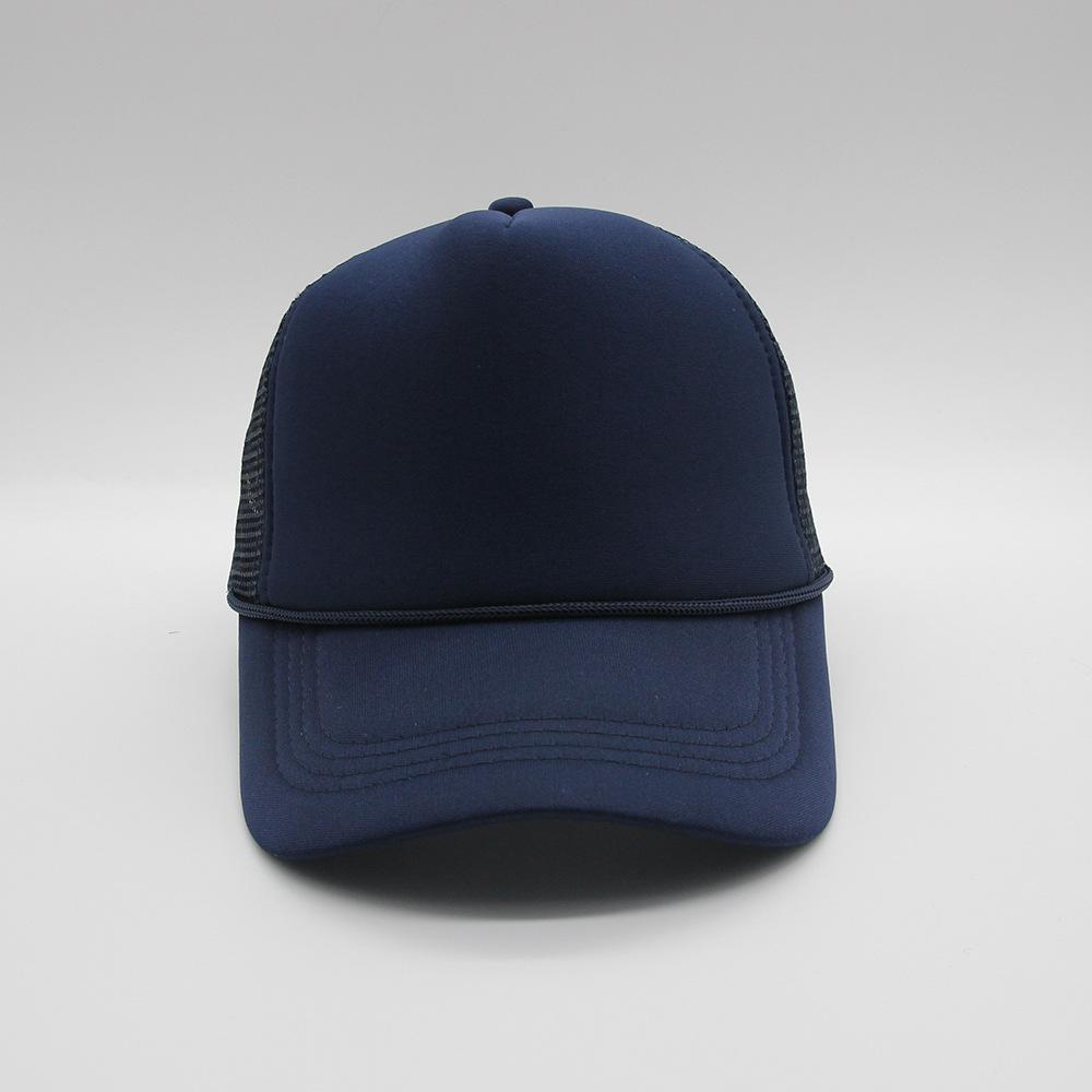 New Trucker Caps Men Women Plain Blank Foam Mesh Baseball Cap With Rope Summer Breathable Outdoor Sport Sun Visor Hats