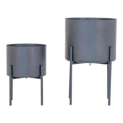 444269 House Nordic Flower Pots 2 Pcs Pavia Grey